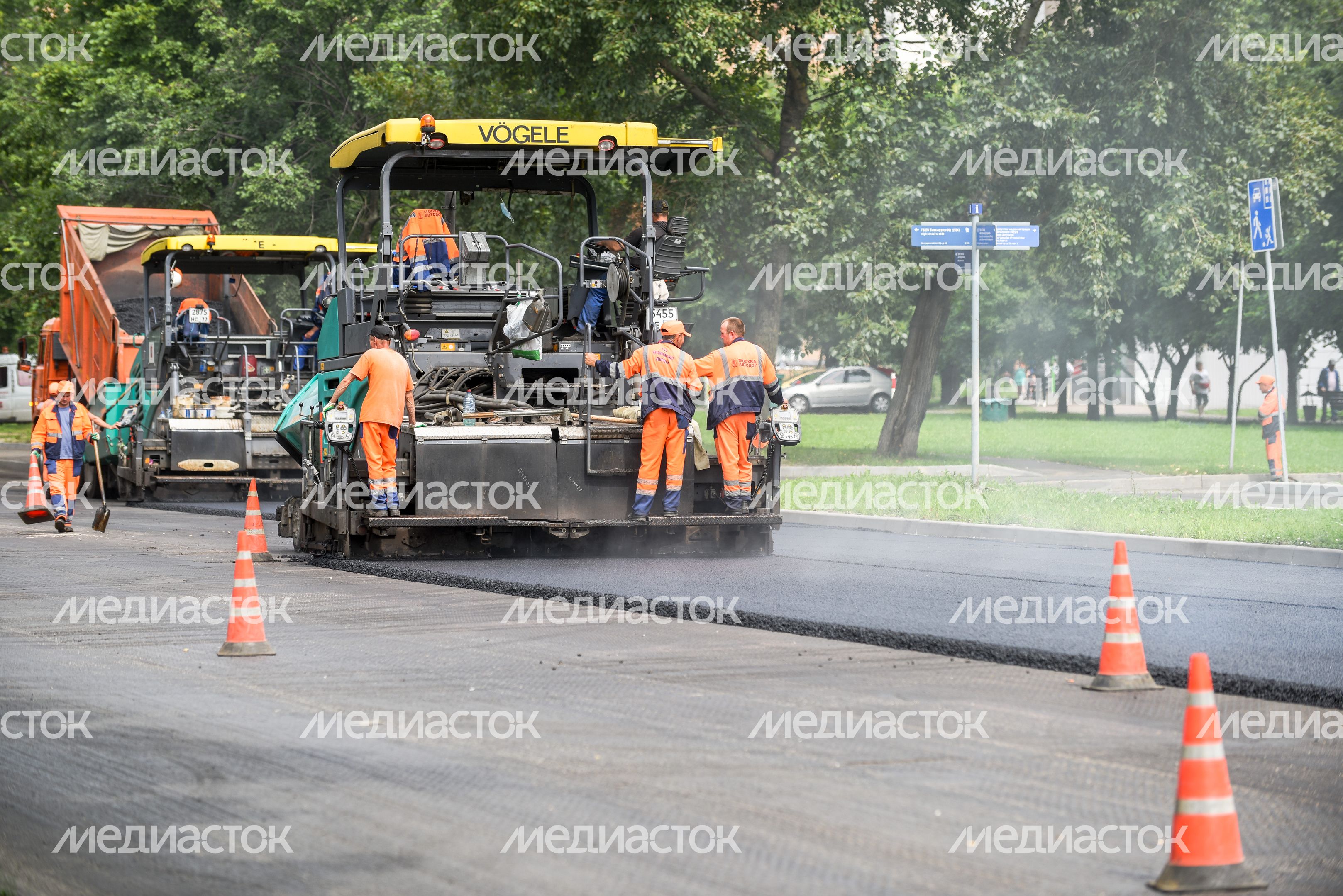 Дорожные работы в Москве