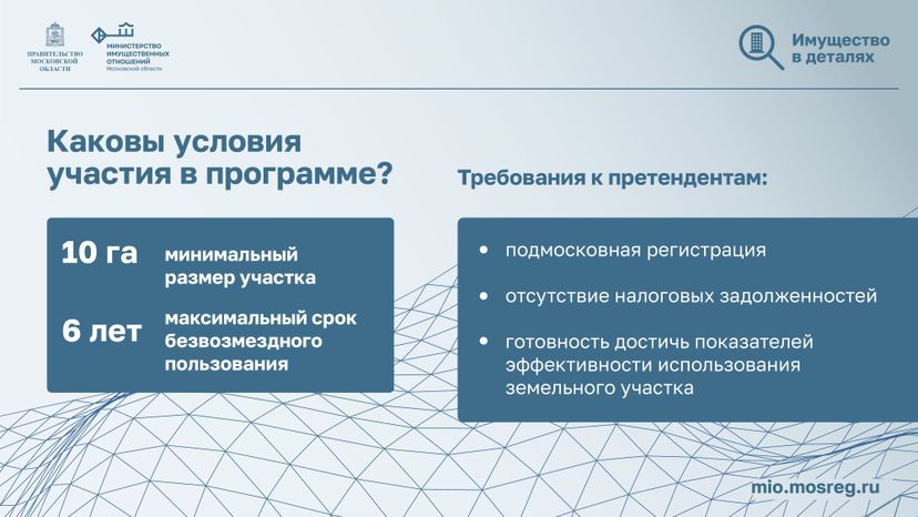 Имущество в деталях. Подмосковные 10га