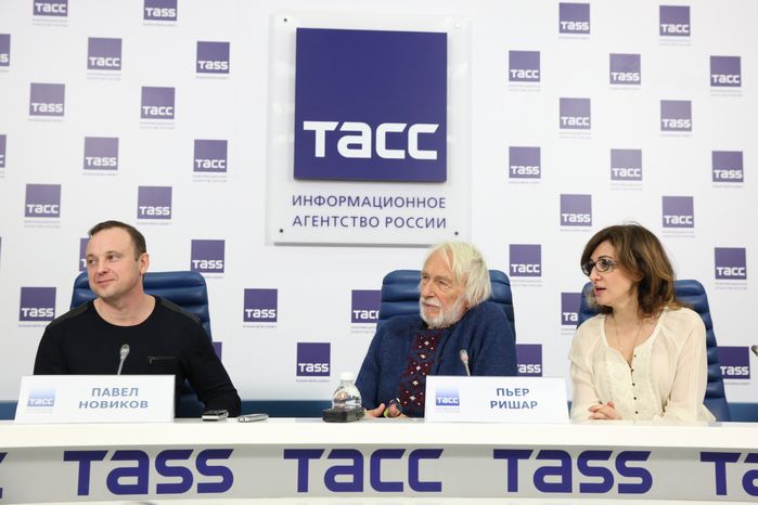 Пресс-конференция французского актера Пьера Ришара