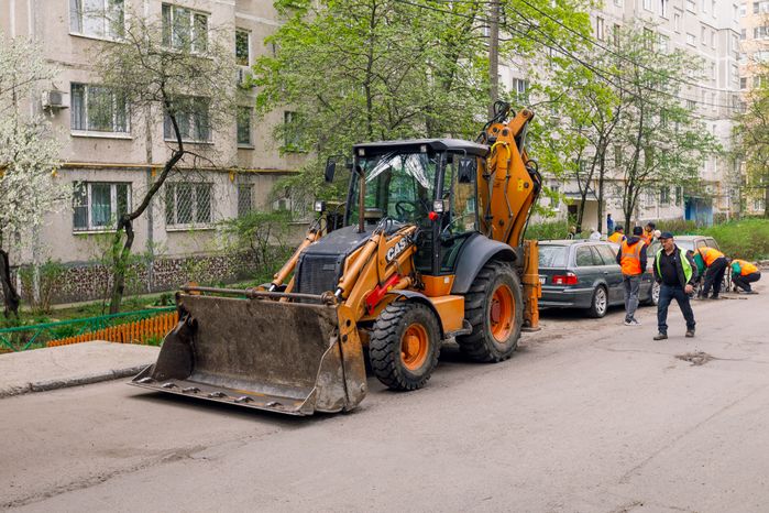 Ямочный ремонт дорог во дворах Балашихи