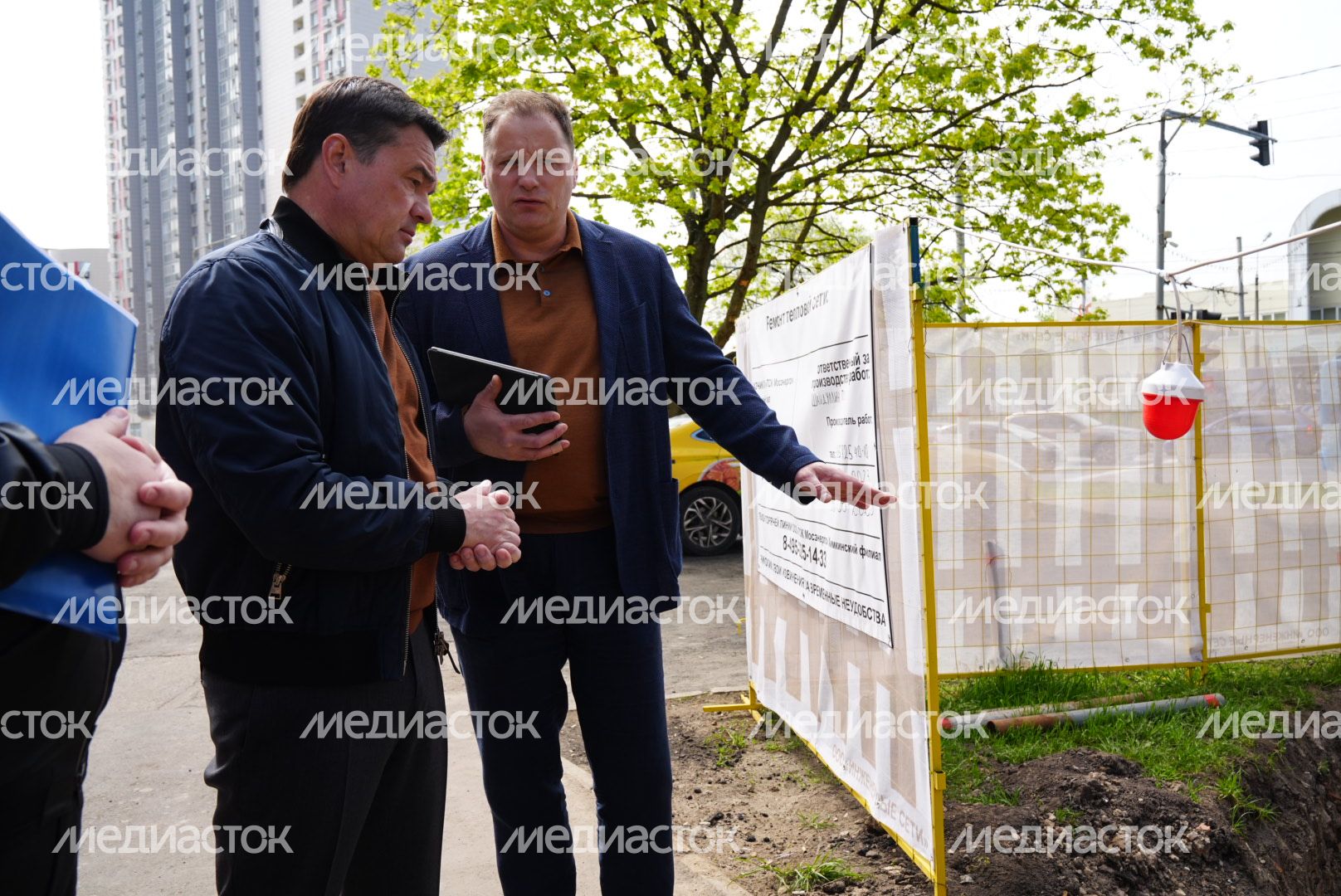 Проверка губернатором ремонта теплосетей в Химках