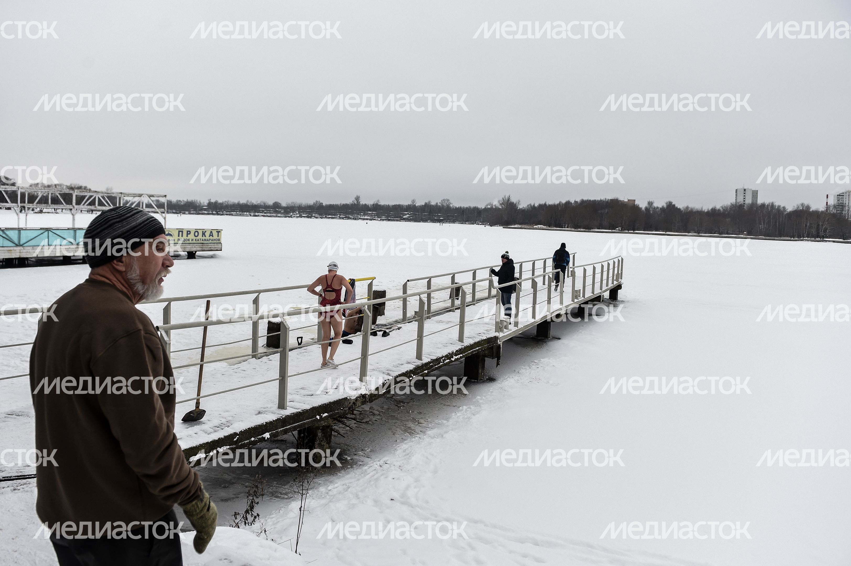 Купание моржей в Долгопрудном