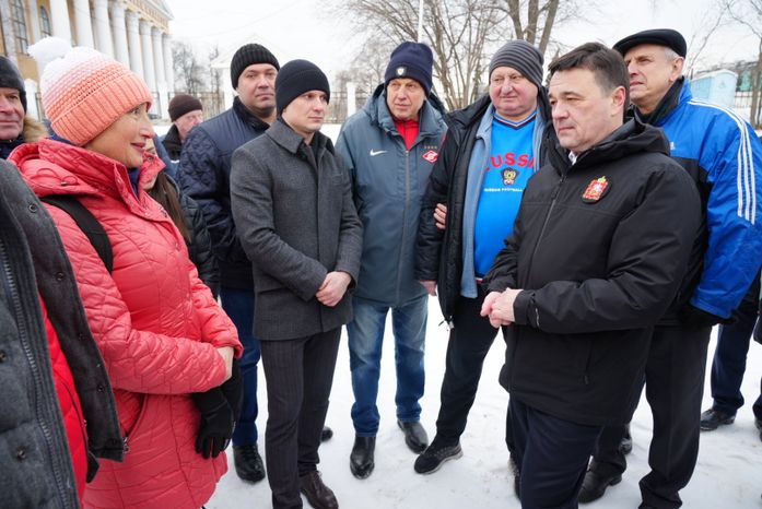Посещение места строительства нового стадиона «Торпедо» в Люберцах Губернатором Подмосковья
