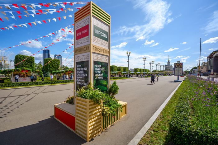 Ярмарка продуктов питания, произведенных в Подмосковье, на гастрономическом фестивале «Вкусы России» 2026 на ВДНХ
