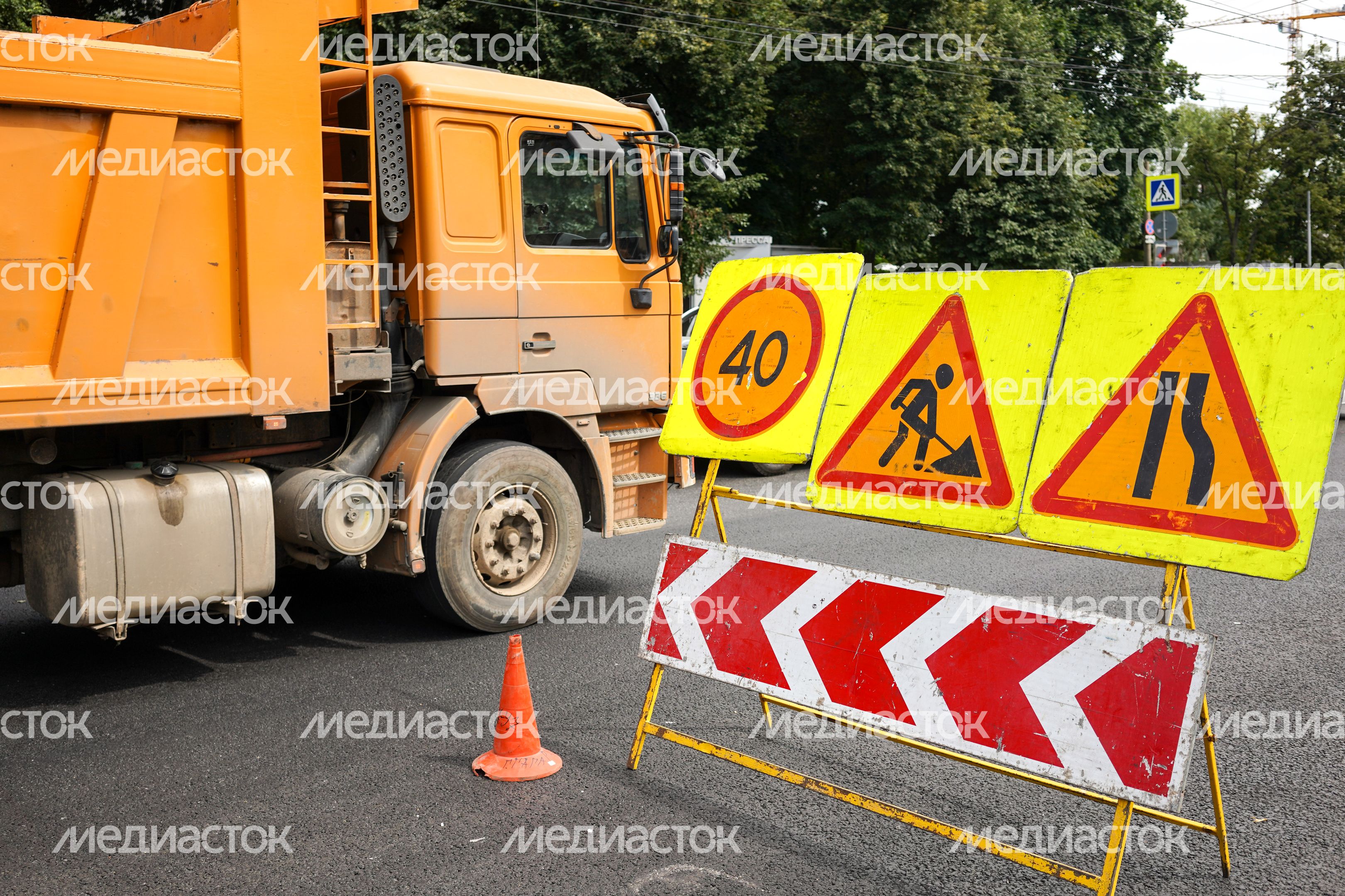 Дорожные работы в Москве