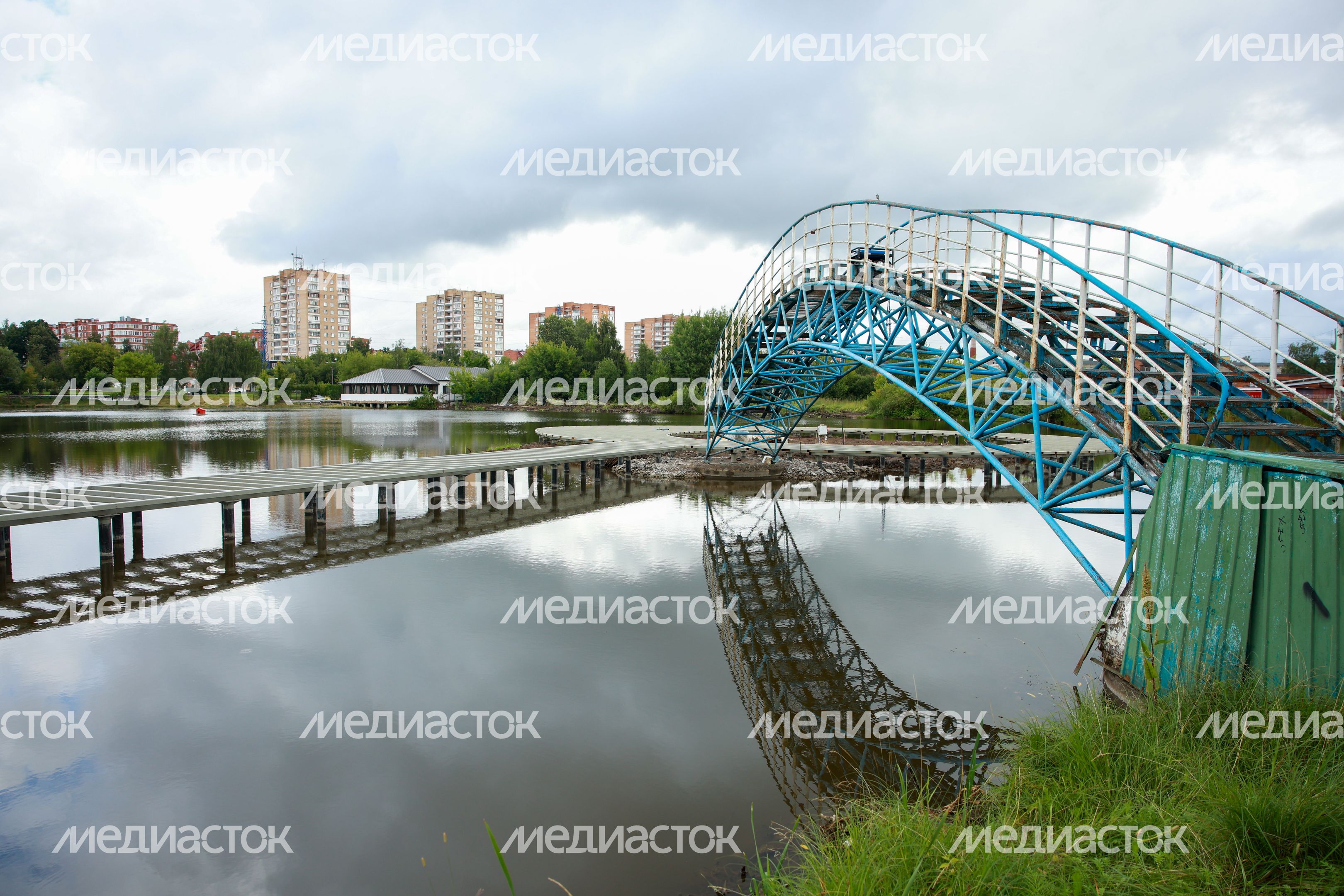 Благоустройство набережной пруда "Москвич" в Лобне