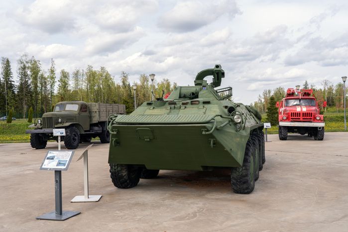 Бронетранспортер БТР-70 на Музейной площадке №1 парка «Патриот»