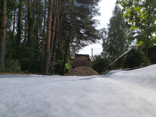 Ремонт грунтовой дороги на ул. Колхозной в Дедовске