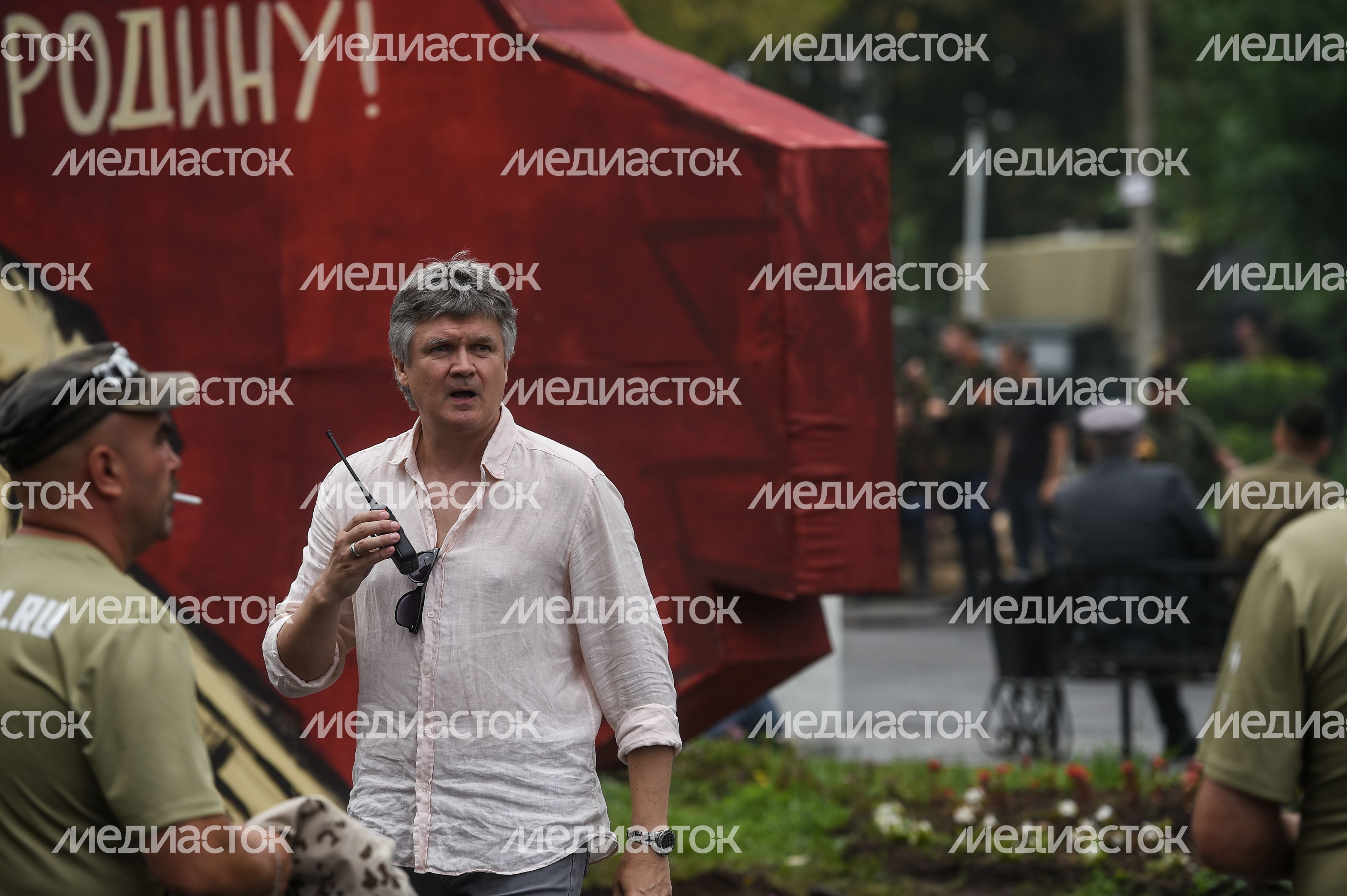 Андрей Воробьев посетил съемочную площадку фильма Ильинский Рубеж