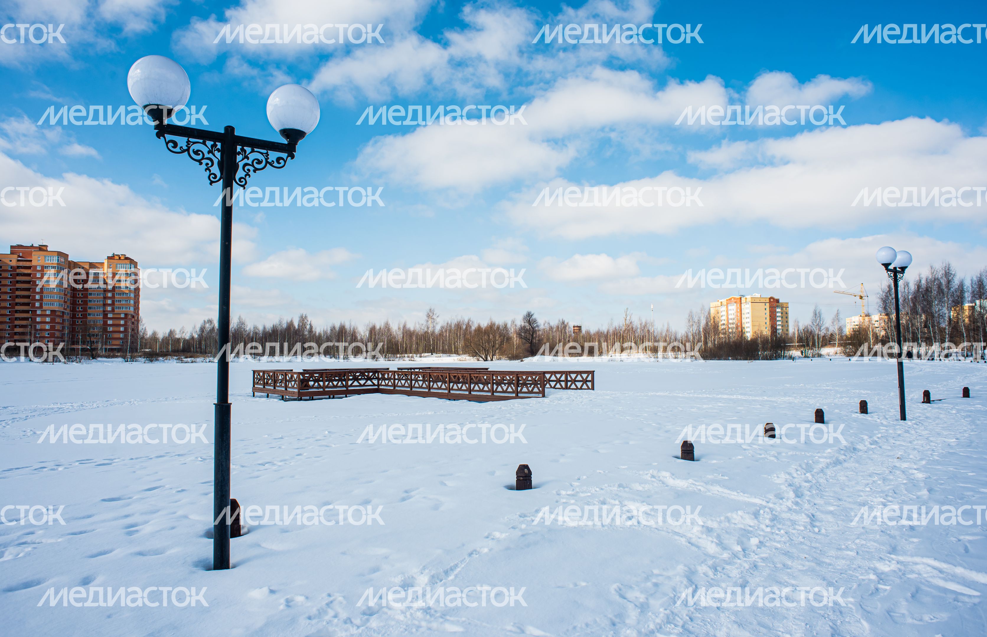 Зимние виды города Электрогорск