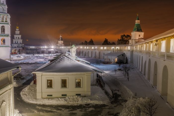 Воскресенский Ново-Иерусалимский ставропигиальный мужской монастырь в Истре. Зима