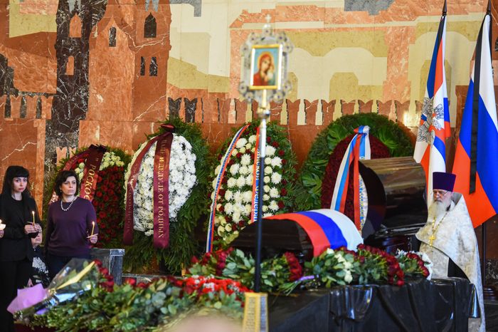 Церемония прощания с космонавтом Алексеем Леоновым в Подмосковье