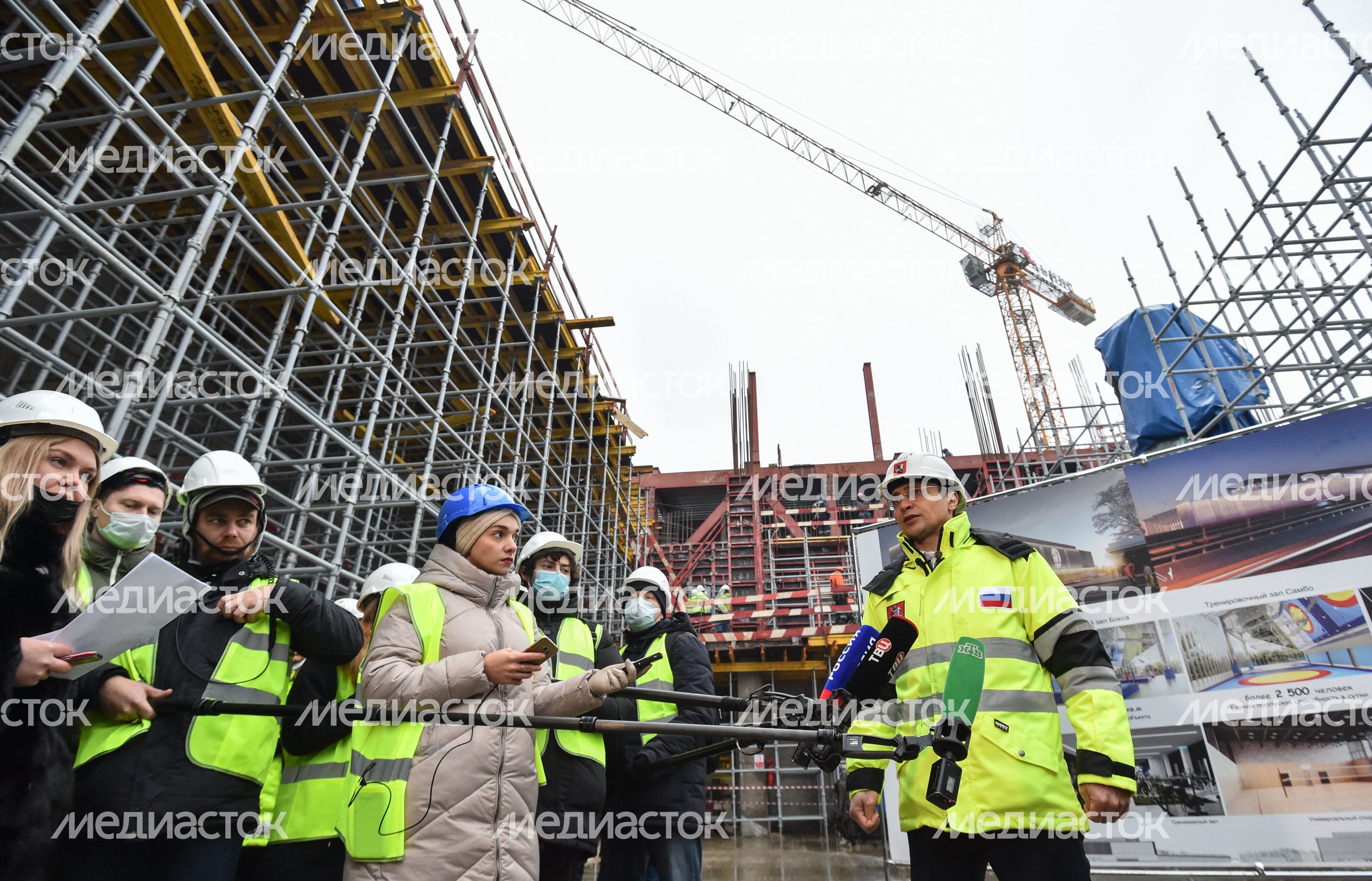 Строительные работы Центра самбо и Центра бокса в «Лужниках»