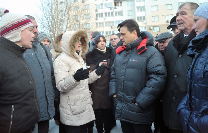 Андрей Воробьев на встрече по незаконной вырубке леса