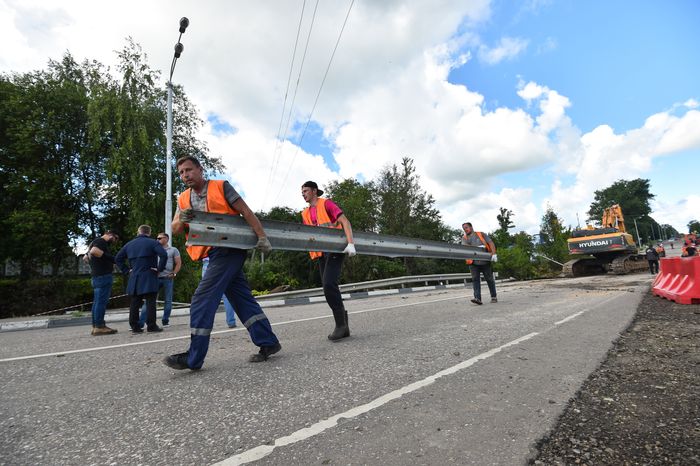 Последствия прорыва дамбы в Рузе