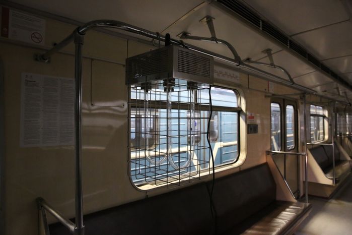 Дезинфекция вагонов метро в электродепо «Калужское»