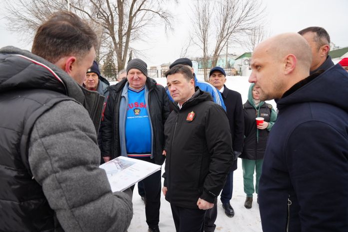 Посещение места строительства нового стадиона «Торпедо» в Люберцах Губернатором Подмосковья