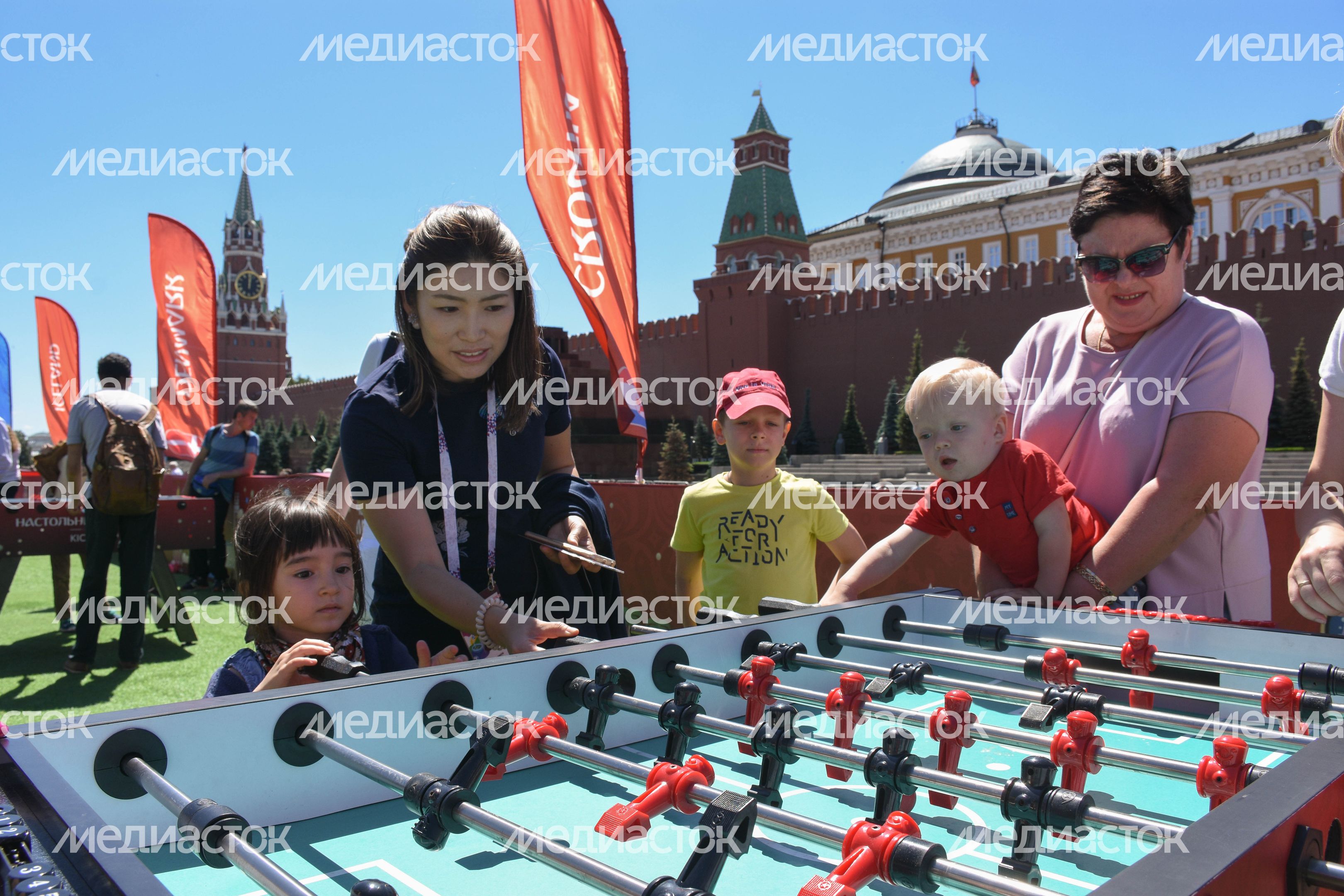 Футбольный парк на Красной площади в Москве