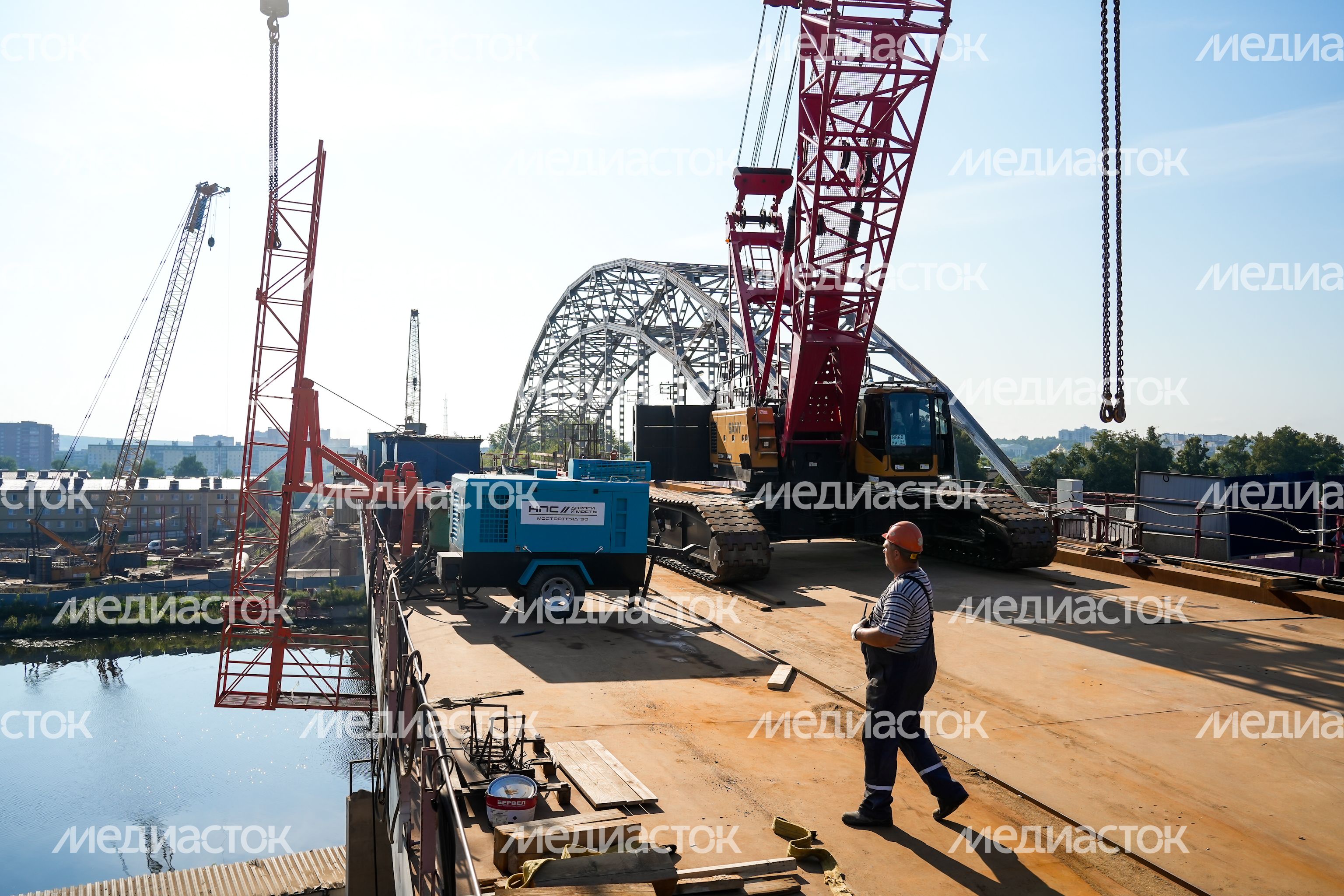 Возведение нового Рогачевского моста в Дмитрове
