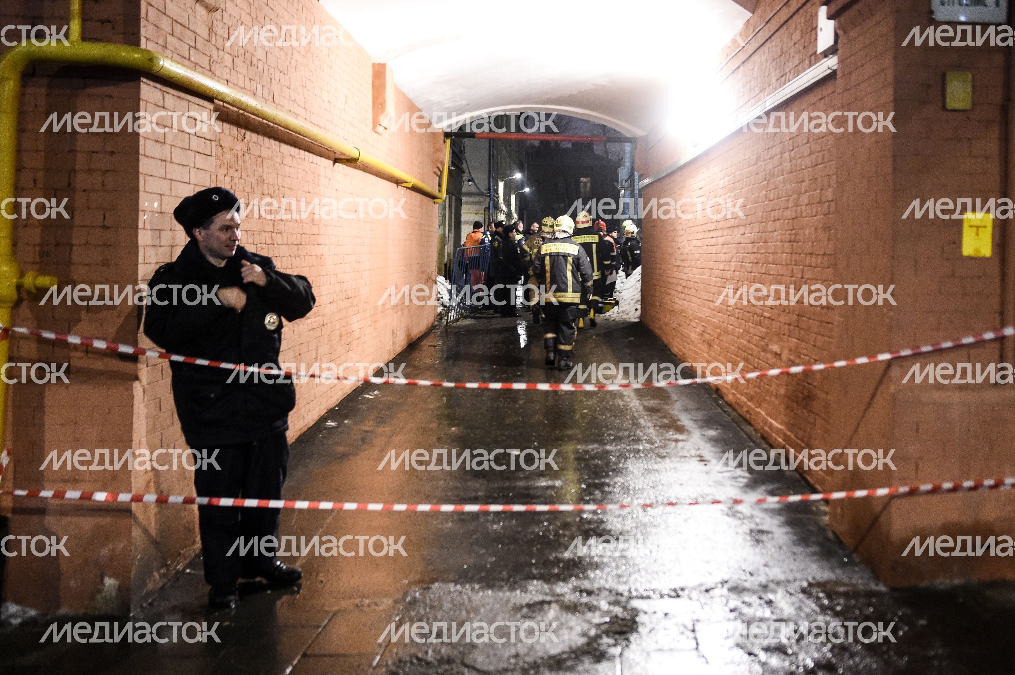 Обрушение кровли реконструируемого здания центре Москвы