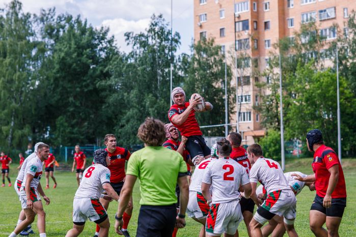 Победа "ВВА-Подмосковье-м" в чемпионате молодежных команд по регби в Монино