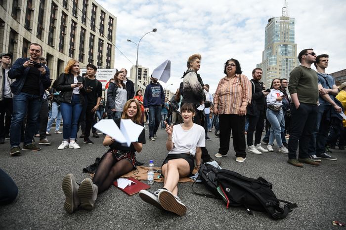Митинг против блокировки Telegram в Москве