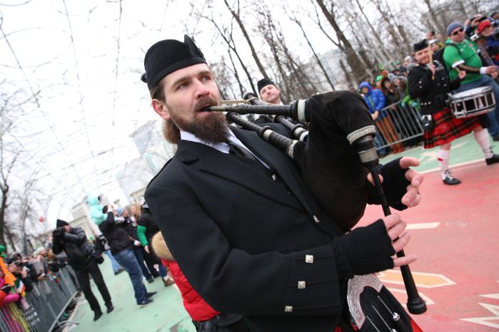 Парад в День Святого Патрика в Москве