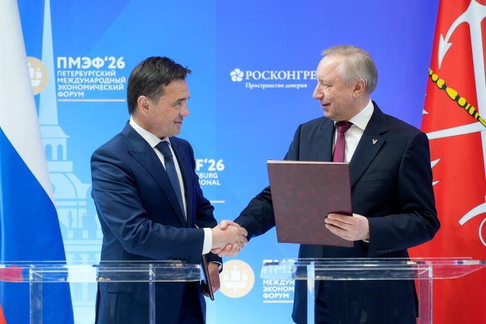 Подмосковье и Санкт-Петербург продолжат развивать сотрудничество в экономике, науке, культуре и спорте