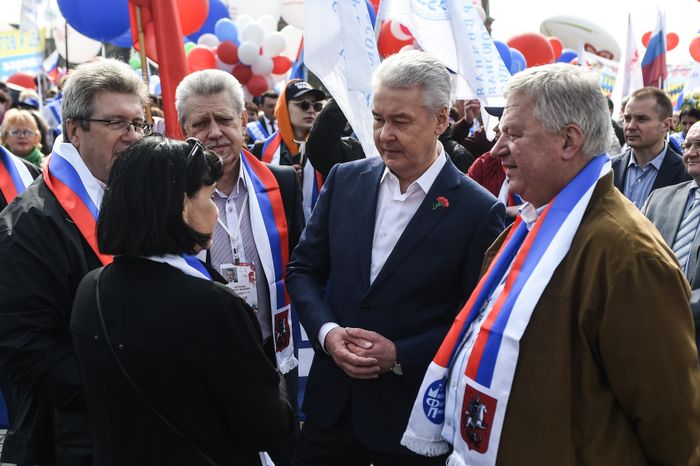 Первомайская демонстрация профсоюзов в Москве