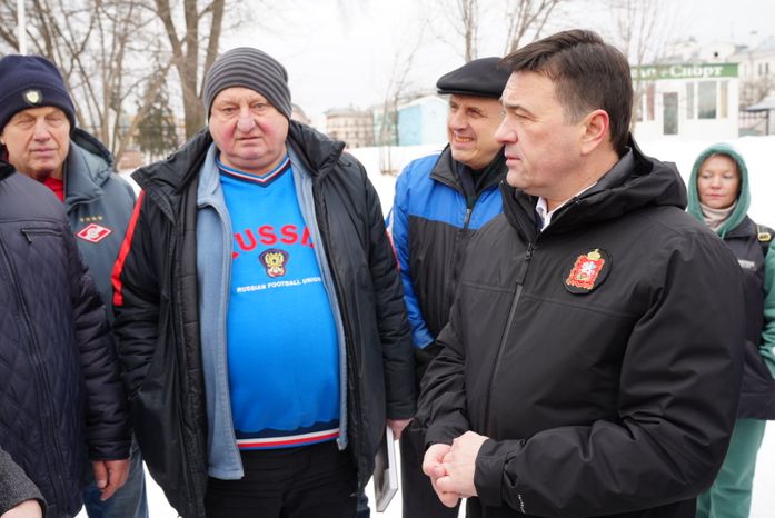Посещение места строительства нового стадиона «Торпедо» в Люберцах Губернатором Подмосковья