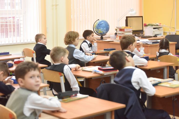 МОУ СОШ №35 г. Подольск. Первый день учебного процесса школе.