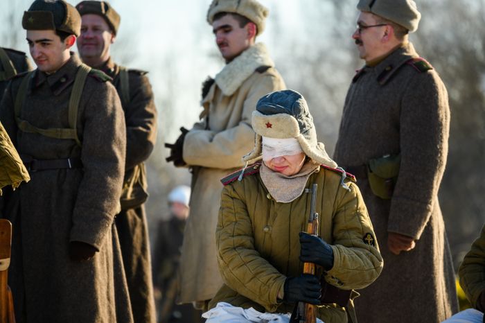 Военно-историческая реконструкция в музее танка Т-34 в Мытищах