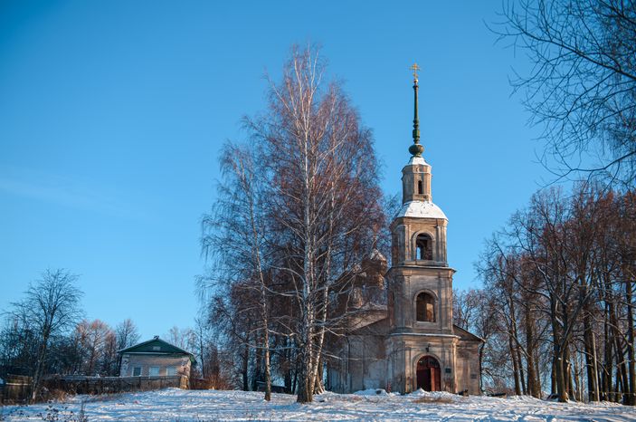 Зимние виды города Калязин