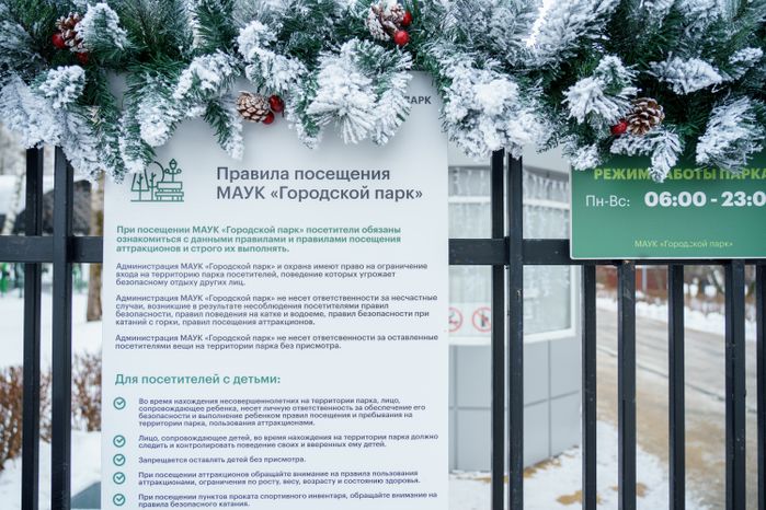 Кашира. Городской парк. Зима
