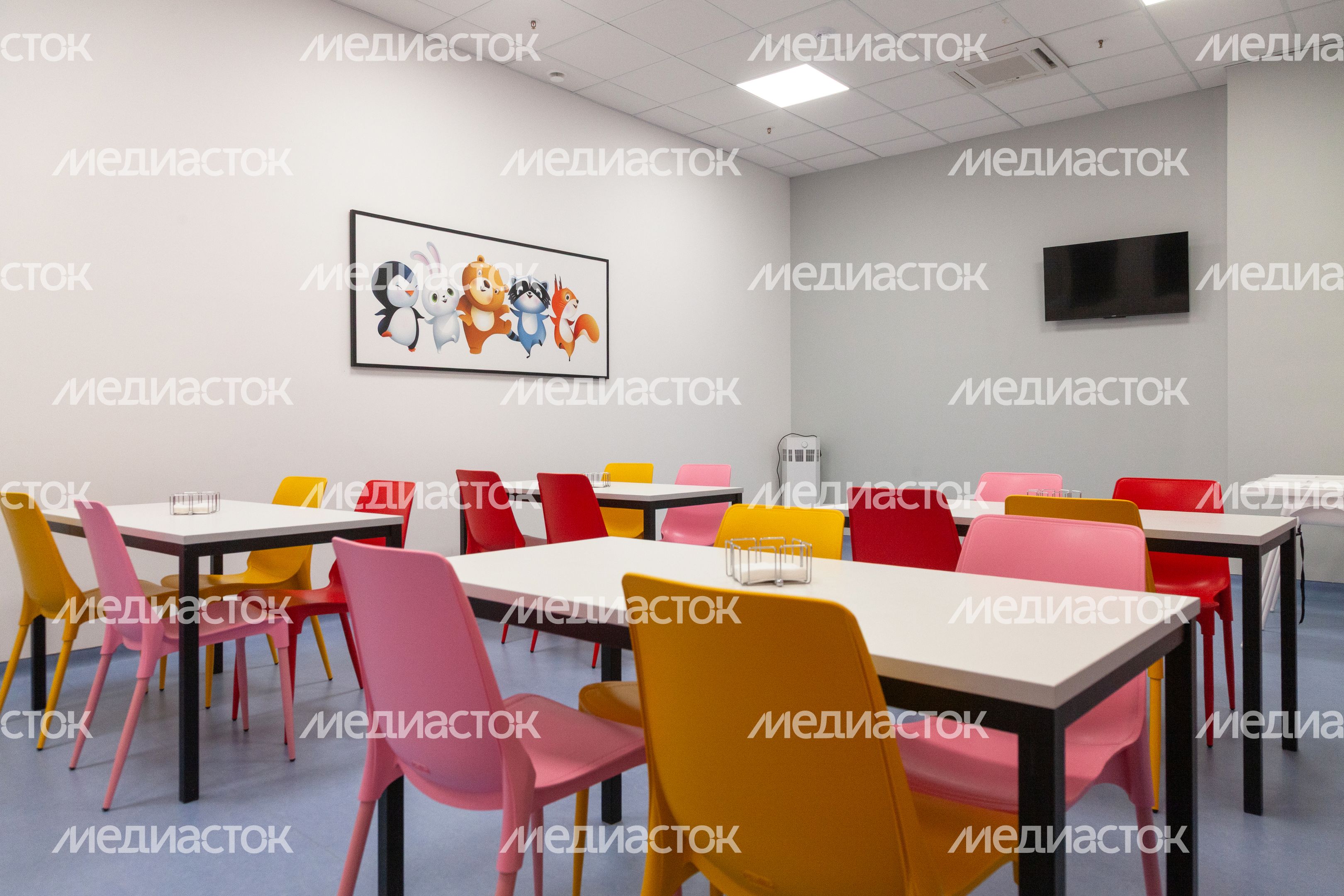 Столовая в Детском клиническом центре им. Л.М. Рошаля в Красногорске