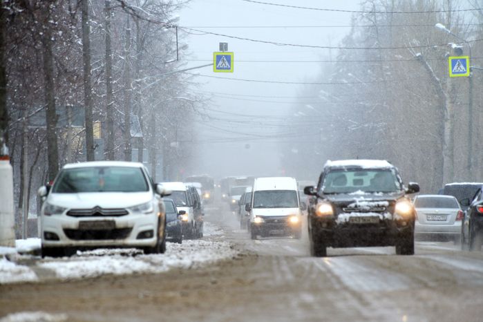 Снегопад в Воскресенске