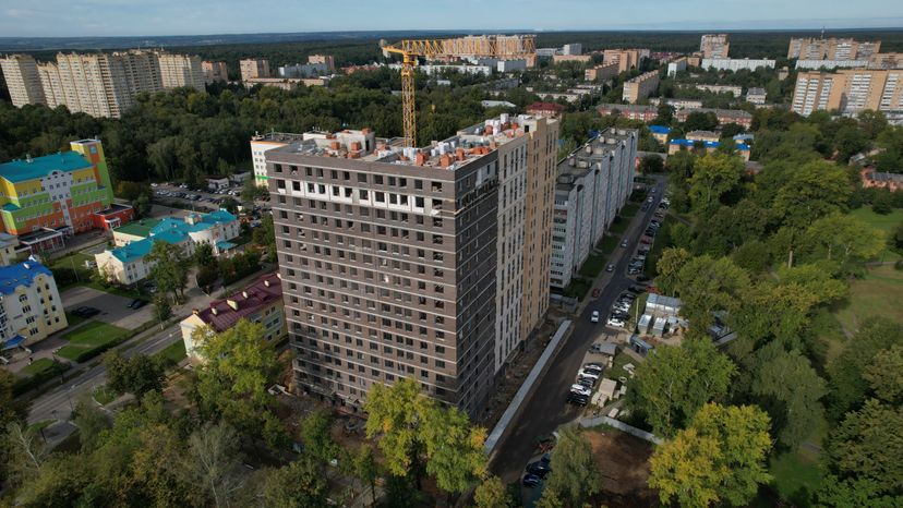 Строящийся МКД на ул. Чайковского в Ступино