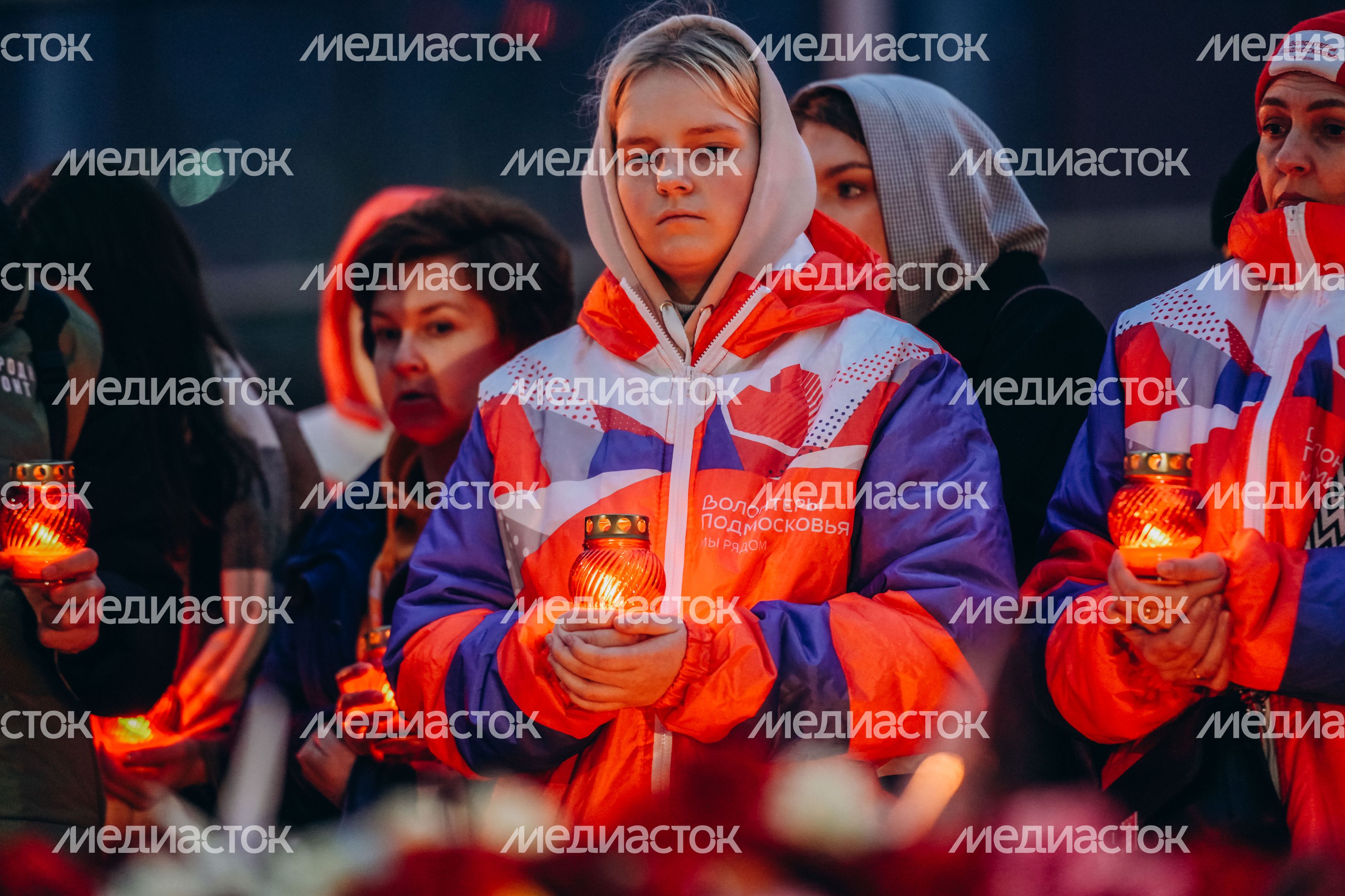 Акция памяти «Журавли» прошла на девятый день после теракта в "Крокус Сити Холле"