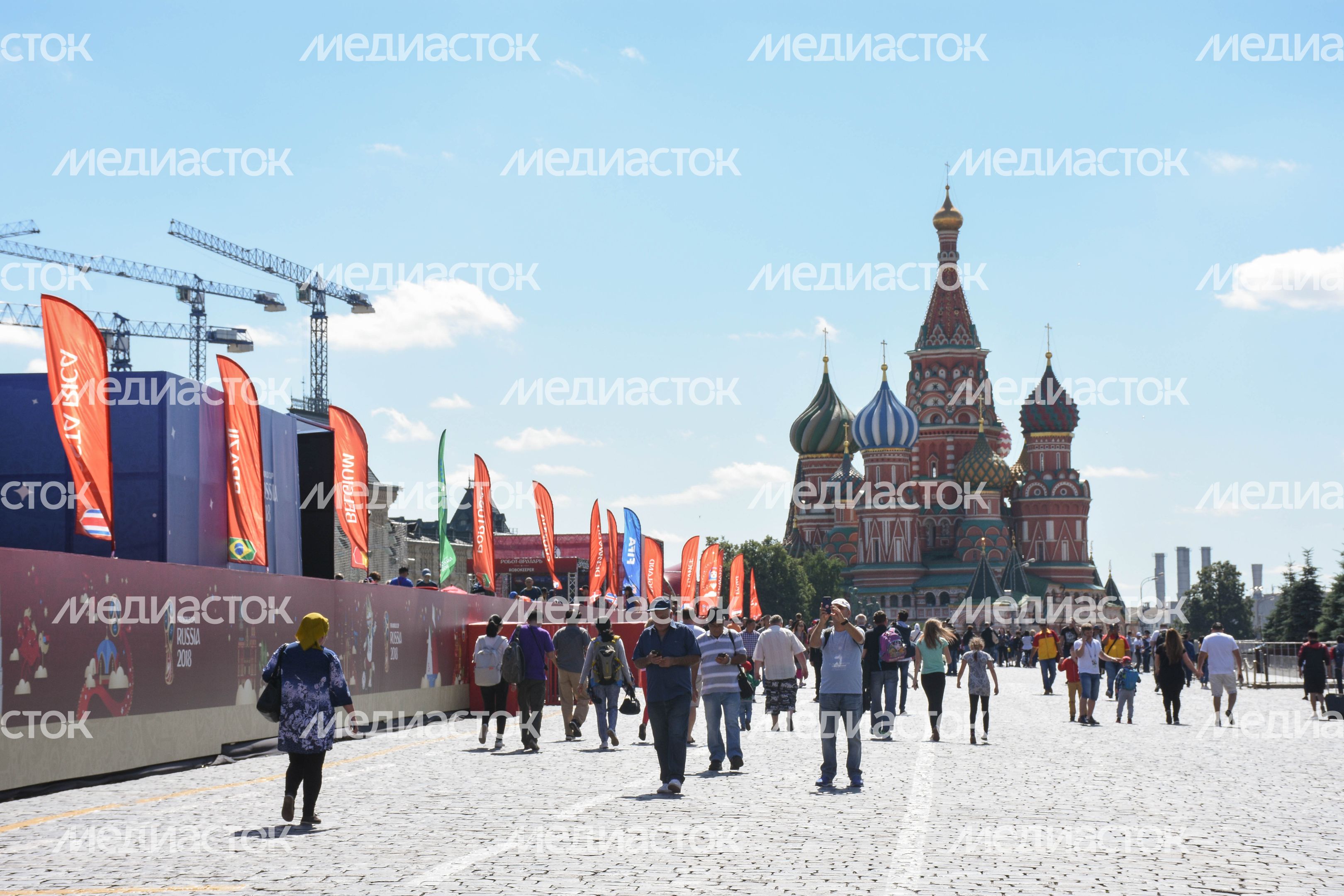 Футбольный парк на Красной площади в Москве