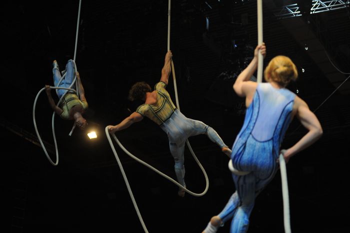Репетиция шоу театра Cirque du Soleil