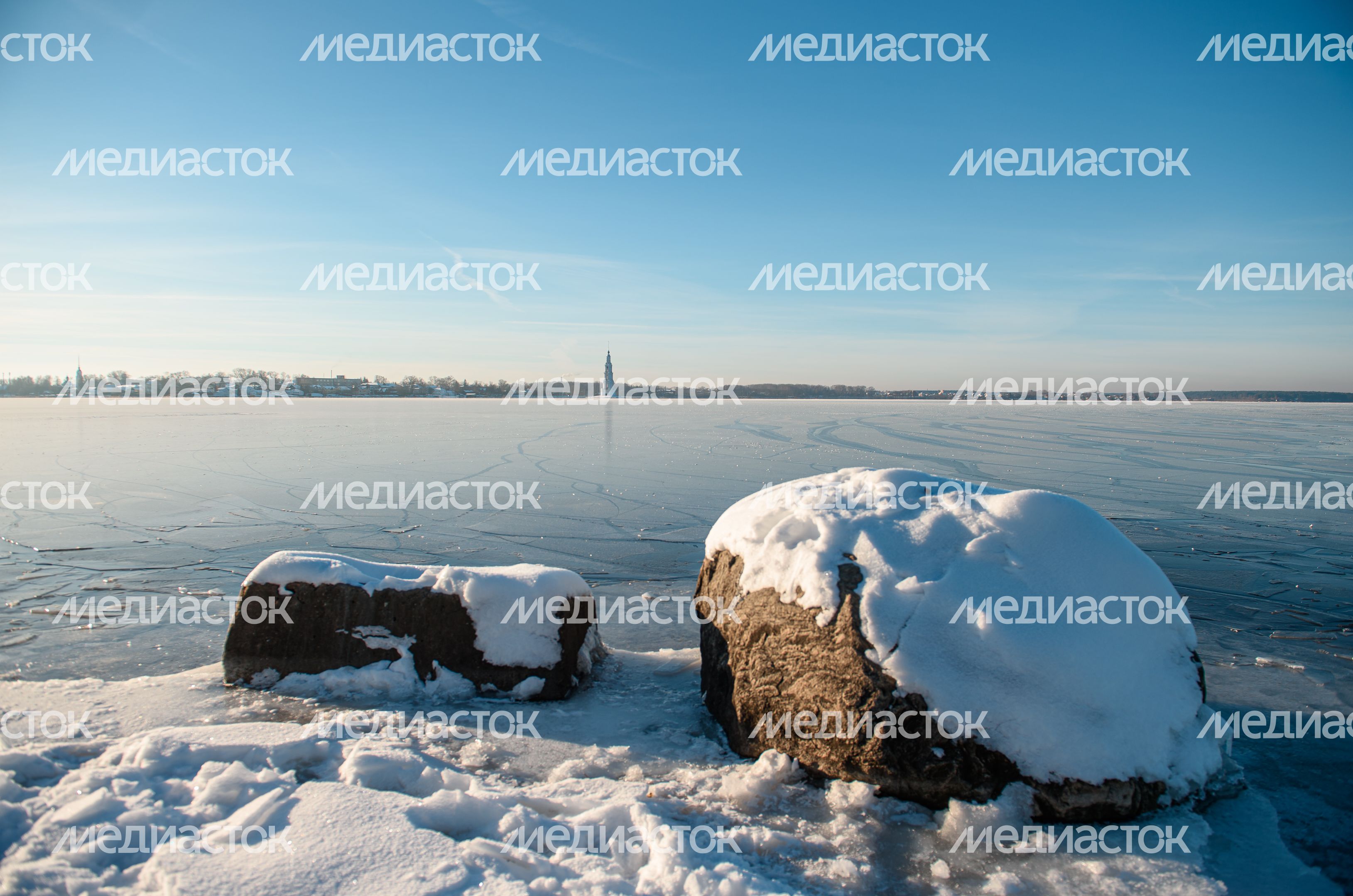 Зимние виды города Калязин