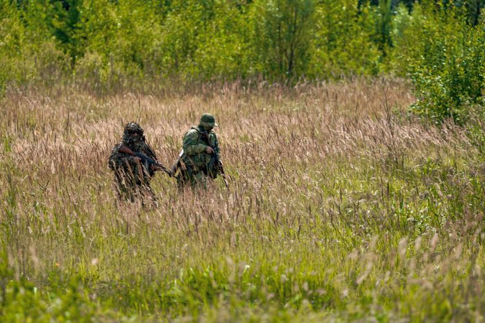 Тактическая реконструкция ко Дню ВДВ в парке "Патриот"