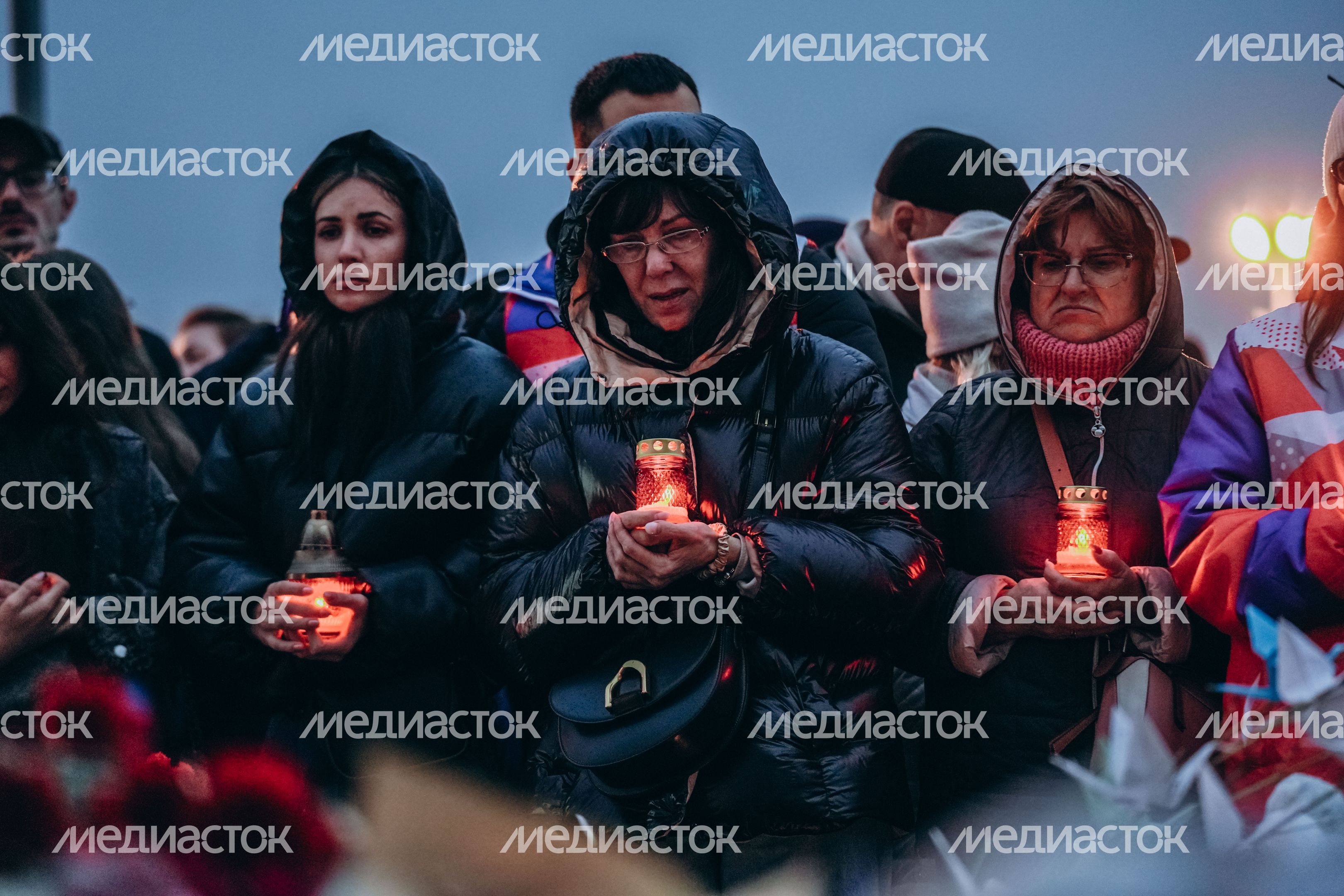Акция памяти «Журавли» прошла на девятый день после теракта в "Крокус Сити Холле"