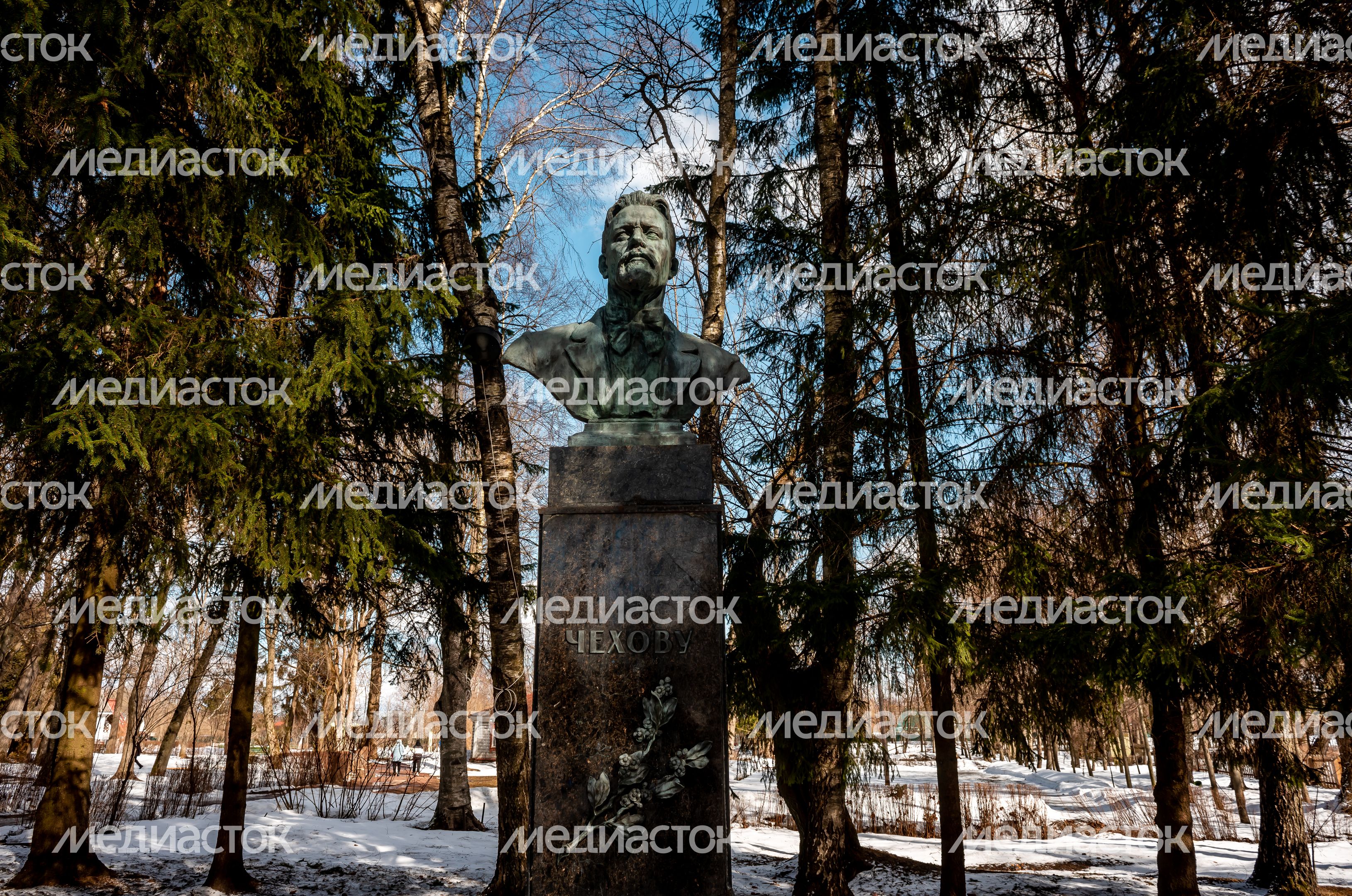 Зимние виды музея-заповедника Антона Чехова «Мелихово»