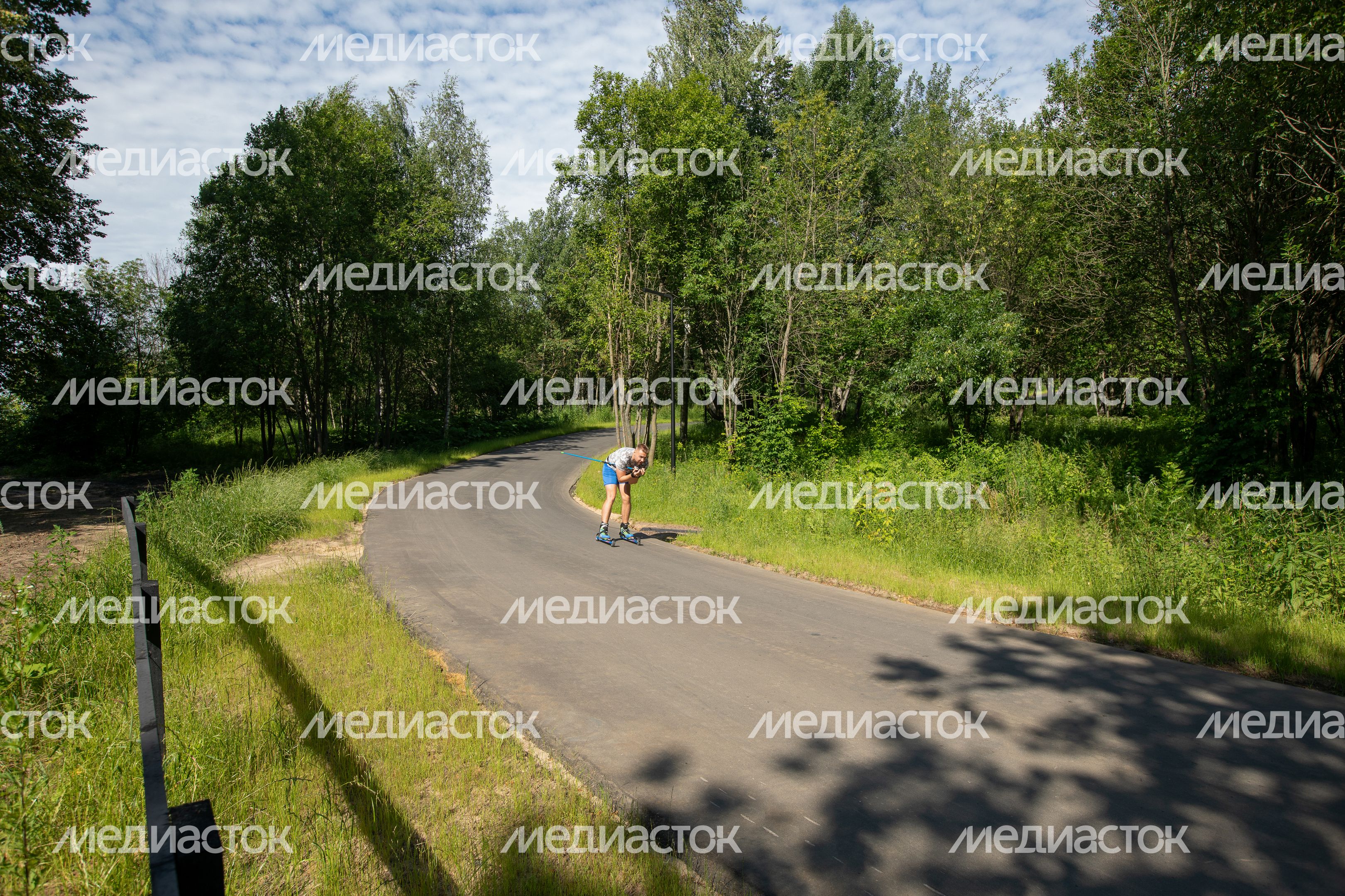 Лыжероллерная трасса в лесопарке «Волкуша» в Лыткарино Лыжероллерная трасса в лесопарке «Волкуша» в Лыткарино