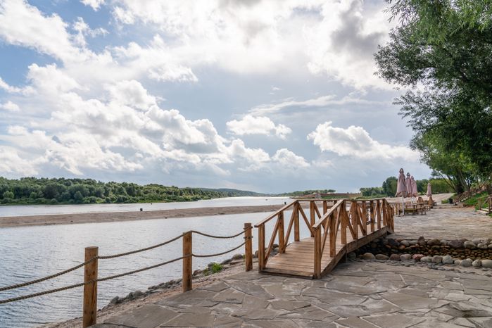 Пляж на смотровой площадке в Серпухове