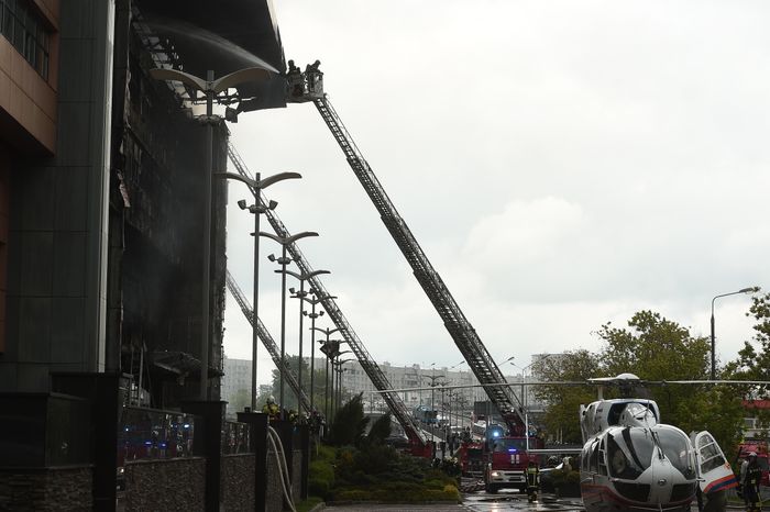 Пожар в бизнес‑центре «Гранд Сетунь плаза» в Москве
