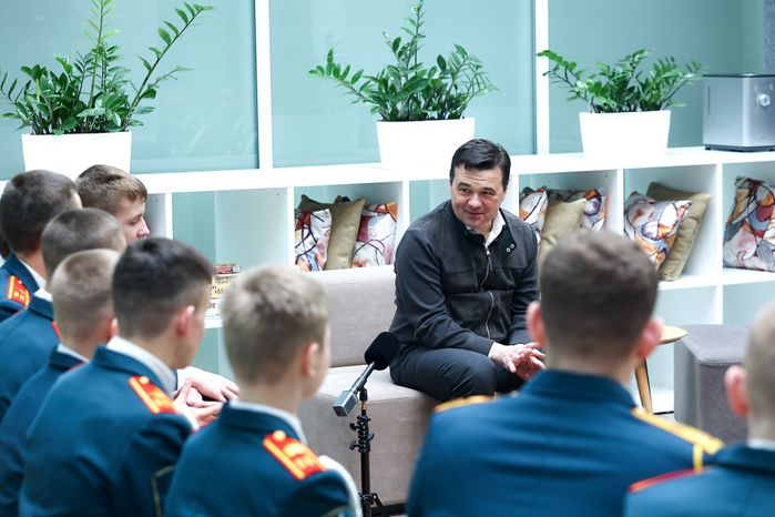 Встреча Губернатора Подмосковья с ребятами из кадетской школы «Корабелы Прионежья»