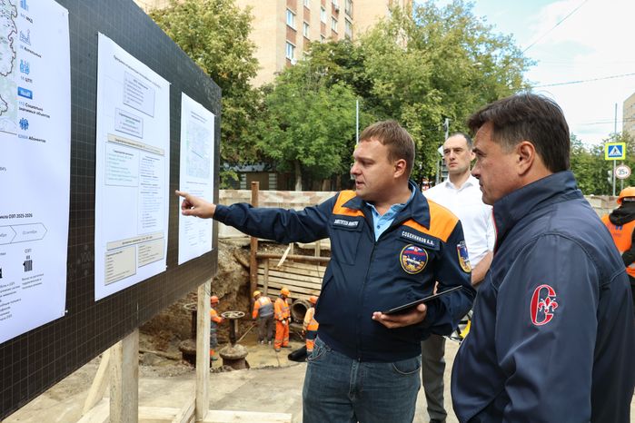 Андрей Воробьев проверил ход модернизации теплосетей в Ступино