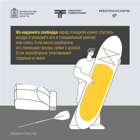 Как правильно перевозить спортинвентарь в автобусах Мострансавто квадрат 05